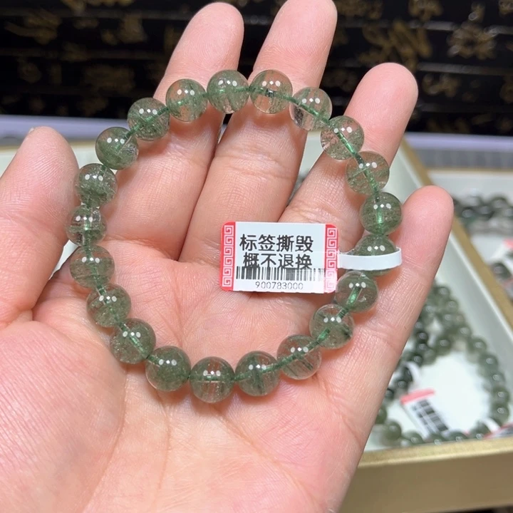水晶绿幽灵手串未镶嵌