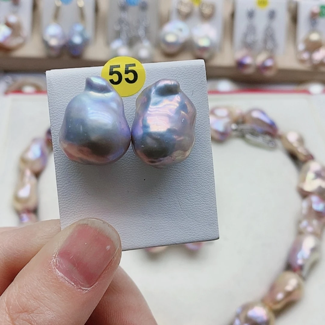 【闪购商品】淡水珍珠耳饰银S925镶嵌