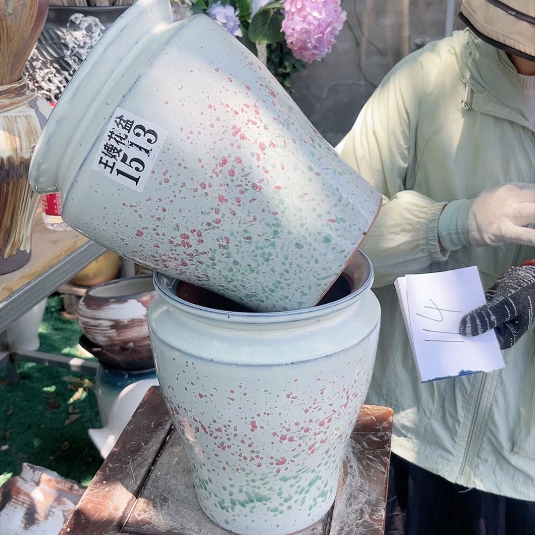 紫砂花盆王嫂花盆直播0606-1513高24口19