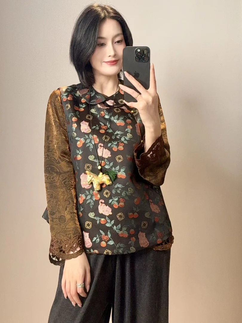 【小橘猫】复古新中式盘扣马甲上衣女早秋改良汉服无袖时尚显瘦