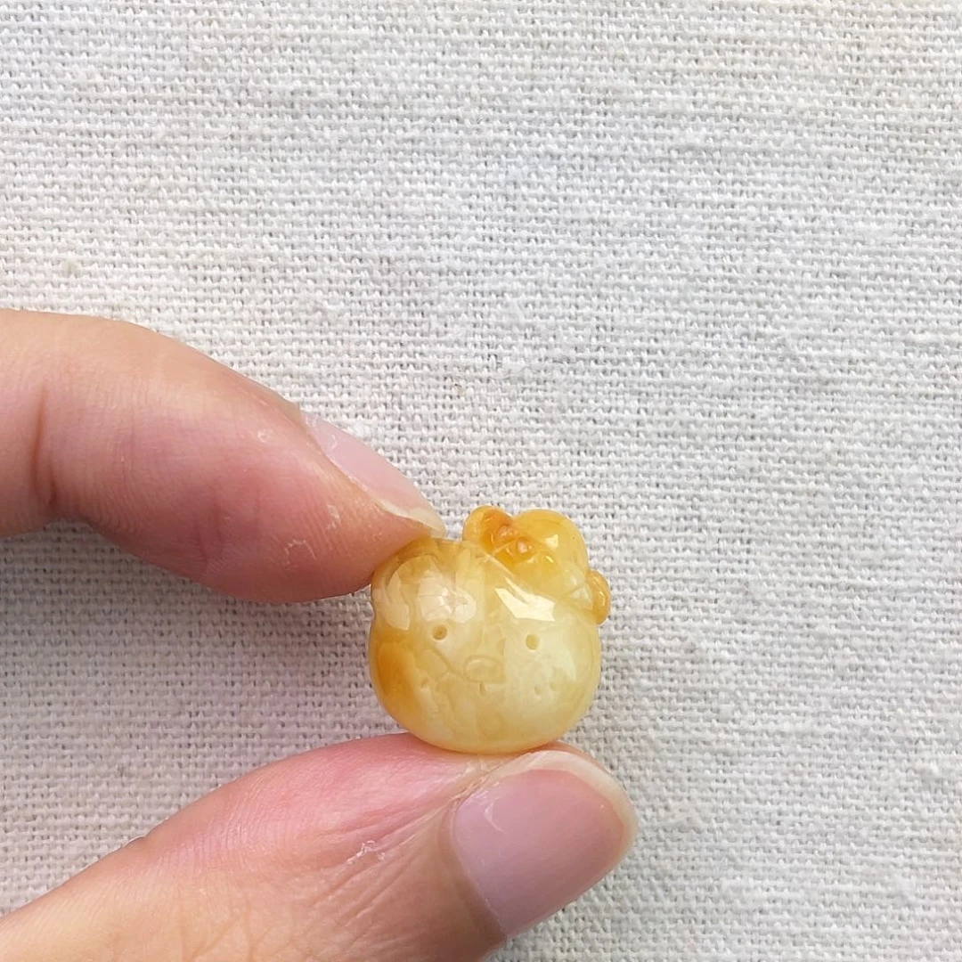 琥珀未镶嵌裸石猫头