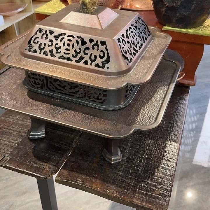 滴***嗒紫铜手工制作摆件观火炉