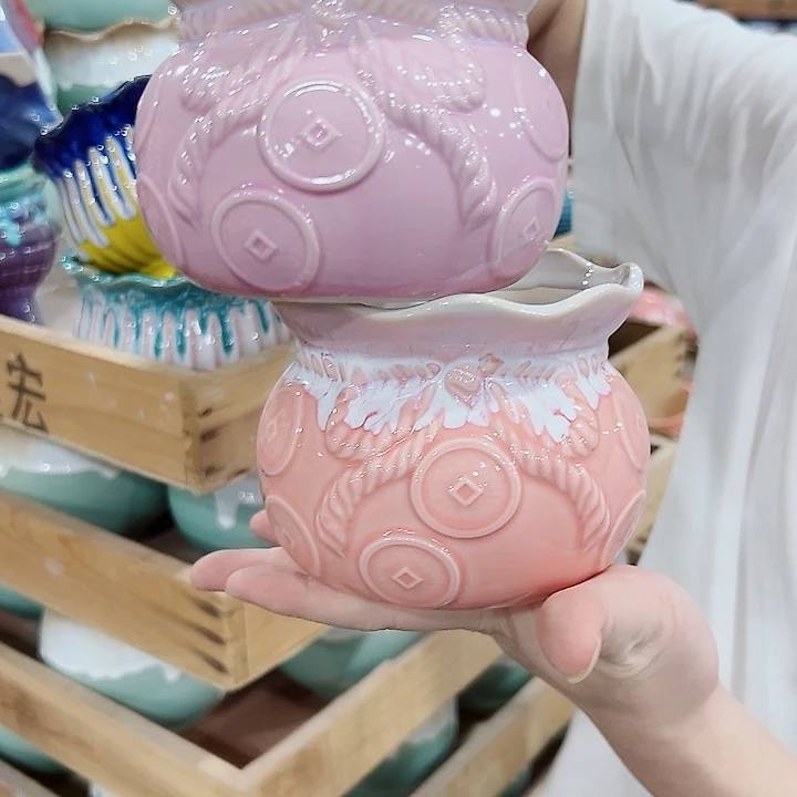 有孔，满10元发货多肉陶瓷花盆