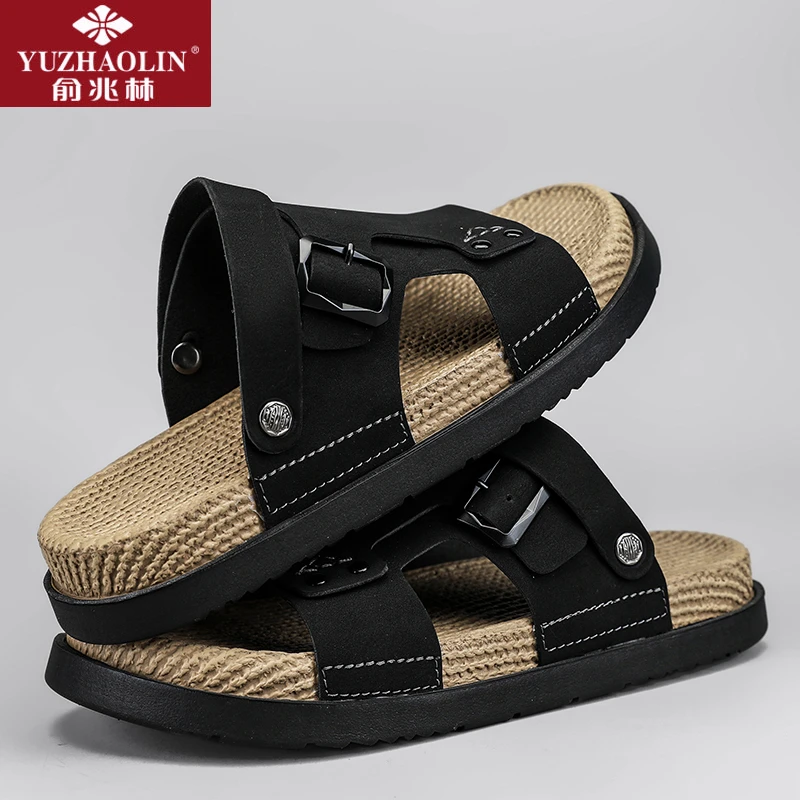 俞兆林男凉鞋时尚休闲可开车夏季厚底博肯沙滩鞋男士休闲凉拖鞋