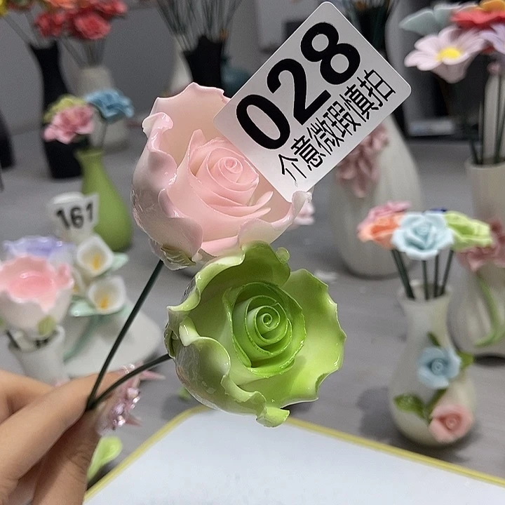 陶瓷纯手工捏花设计