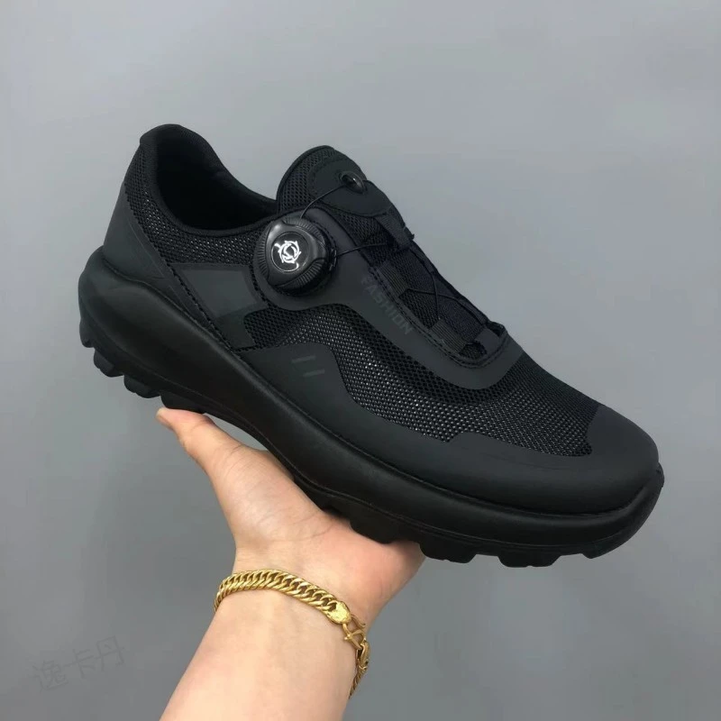 男鞋夏季2025新款休闲鞋百搭透气黑色网面鞋子男潮鞋运动轻便软底