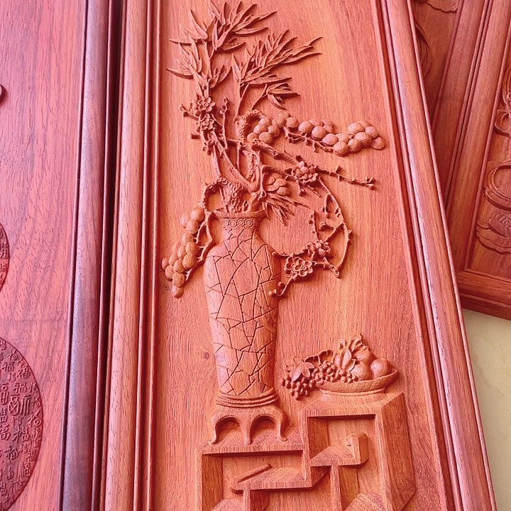 非洲紫檀（红花梨）松竹梅