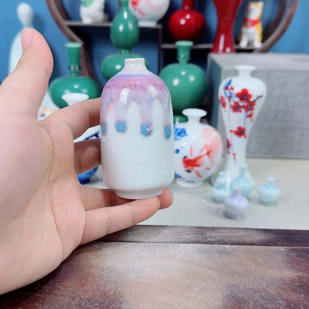 陶瓷手工小花器摆件