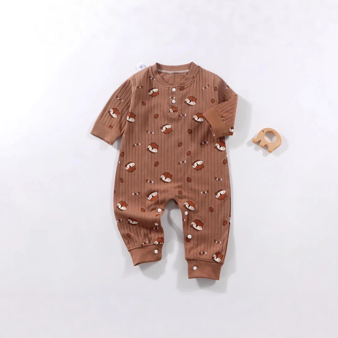 a类棉婴儿长袖连体衣春秋装新生儿衣服秋冬打底男女宝宝内衣睡衣