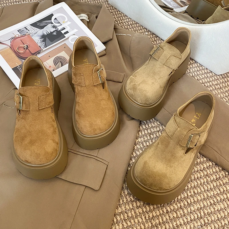 现货贾不假全包勃肯鞋2025春季新款小个子增高厚底一脚蹬休闲单鞋