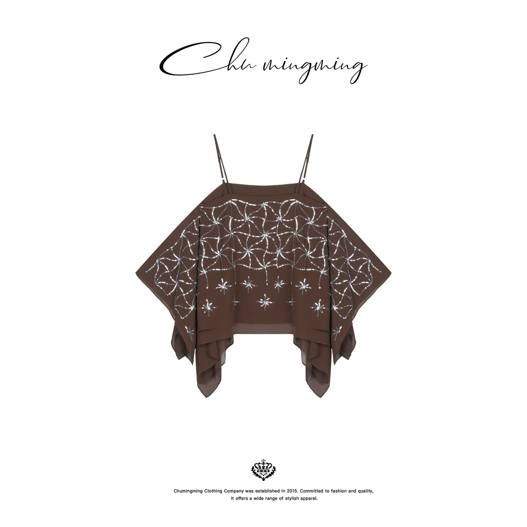 【CHU/2025SSNEW】《幻星》亮片吊带上衣ZP2507