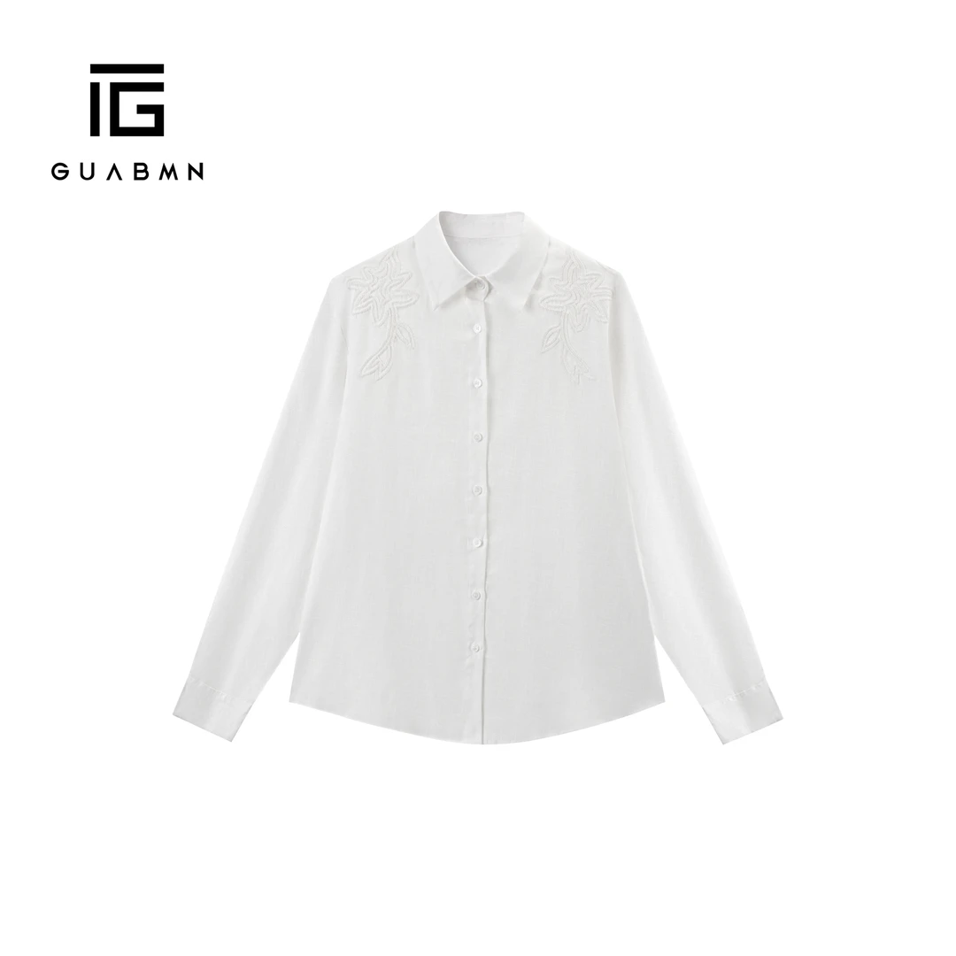 GUABMN2025秋季新款宽松轻熟洋气时髦衬衣3328