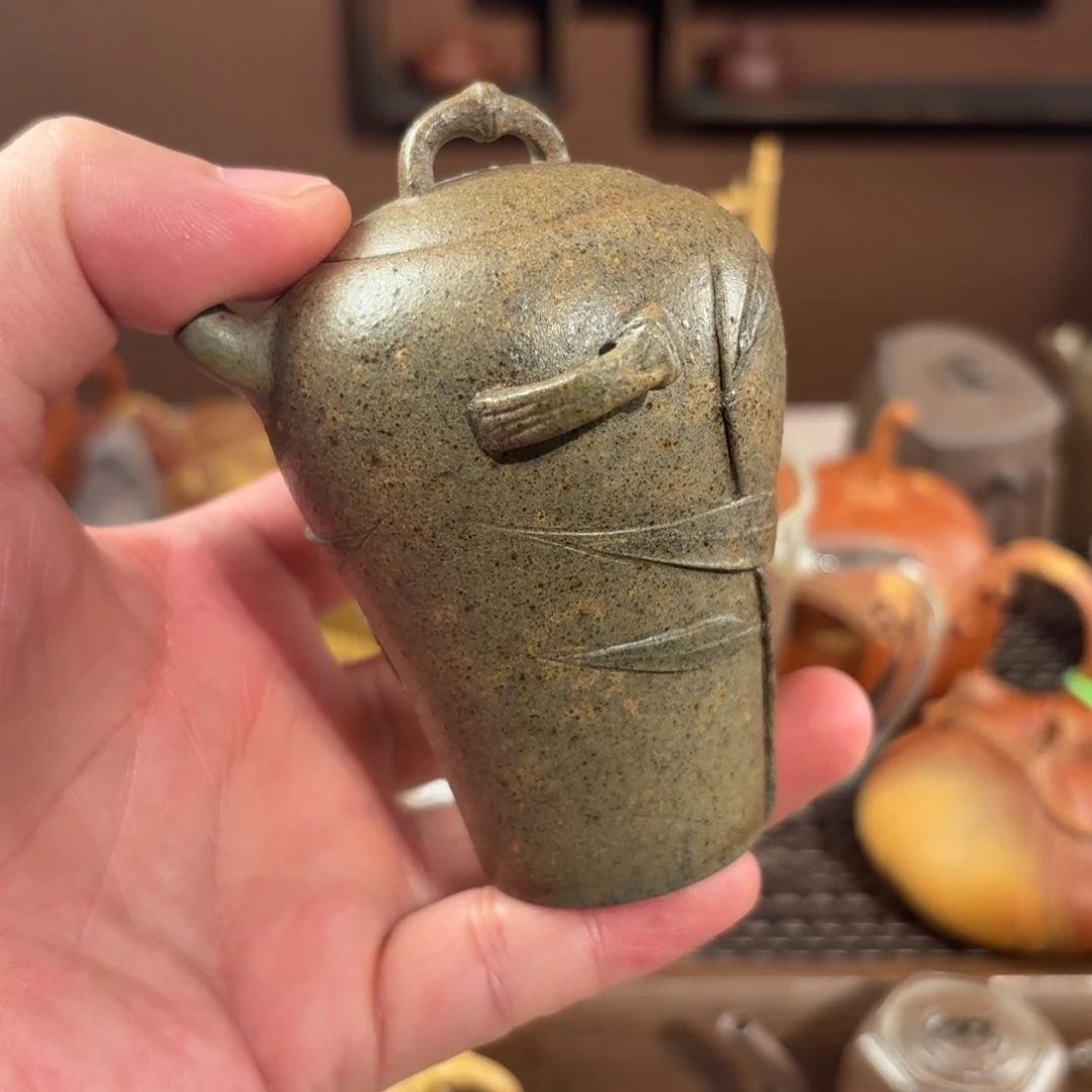 北***妞茶壶紫砂柴烧宝瓶