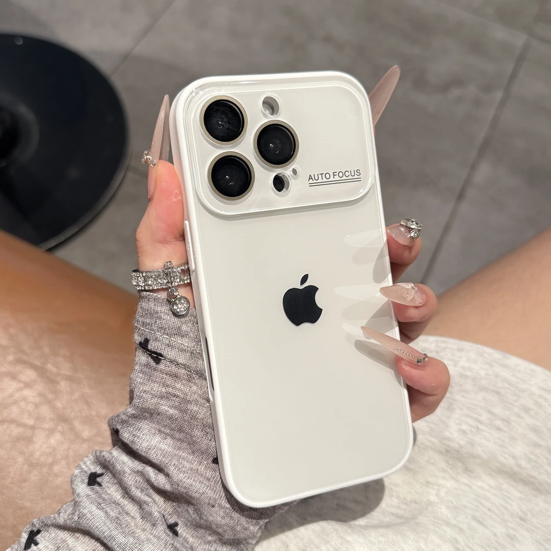 高级钢化玻璃大视窗秒变17适用苹果16手机壳15promax简约14/13新