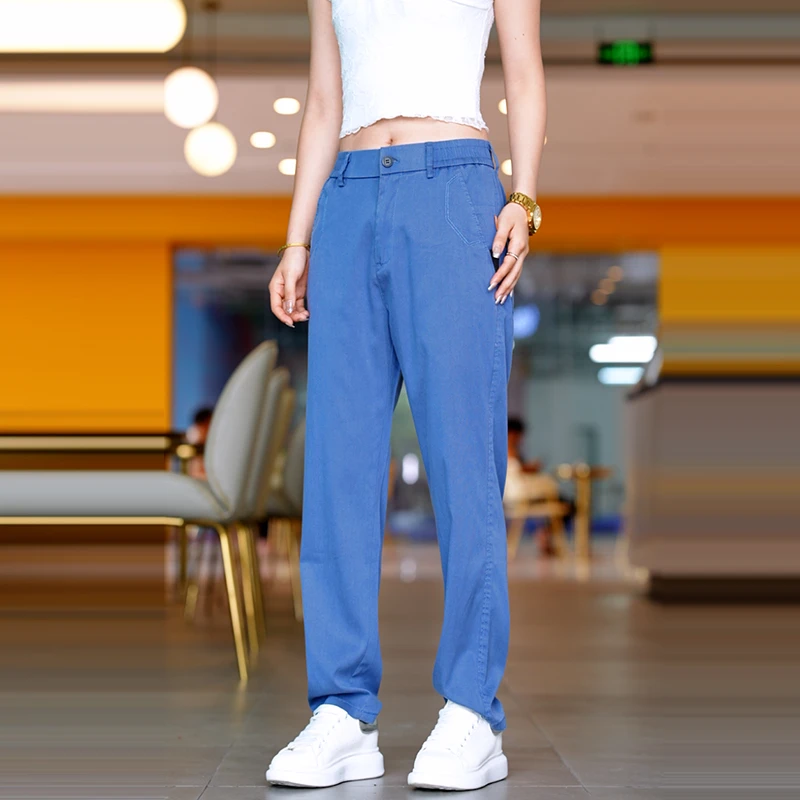 垂顺抗皱直筒休闲裤春夏男士舒适百搭宽松商务长裤潮流阔腿裤子男