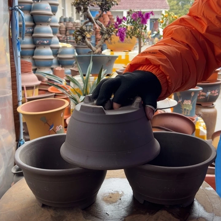 紫砂宜兴紫砂碗盆三个20