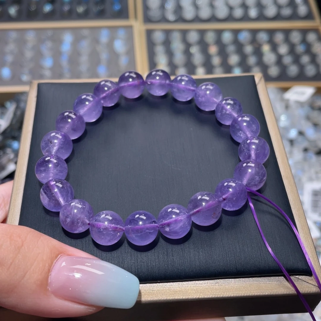 水晶手链未镶嵌薰衣草紫水晶手链10mm