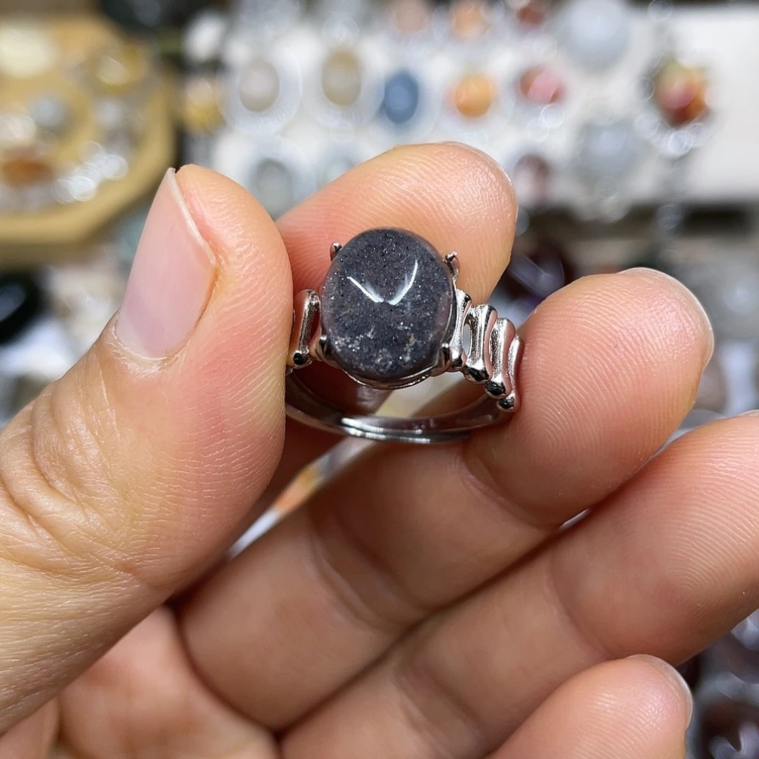 【闪购商品】银S925镶嵌珠宝半成品水晶戒指