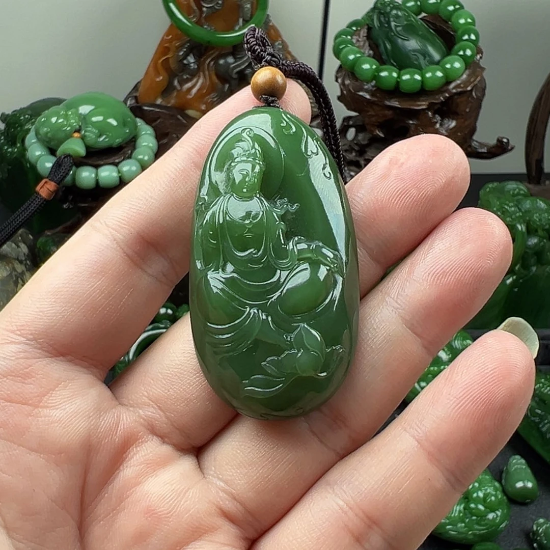 【闪购商品】颈饰未镶嵌和田玉（碧玉）