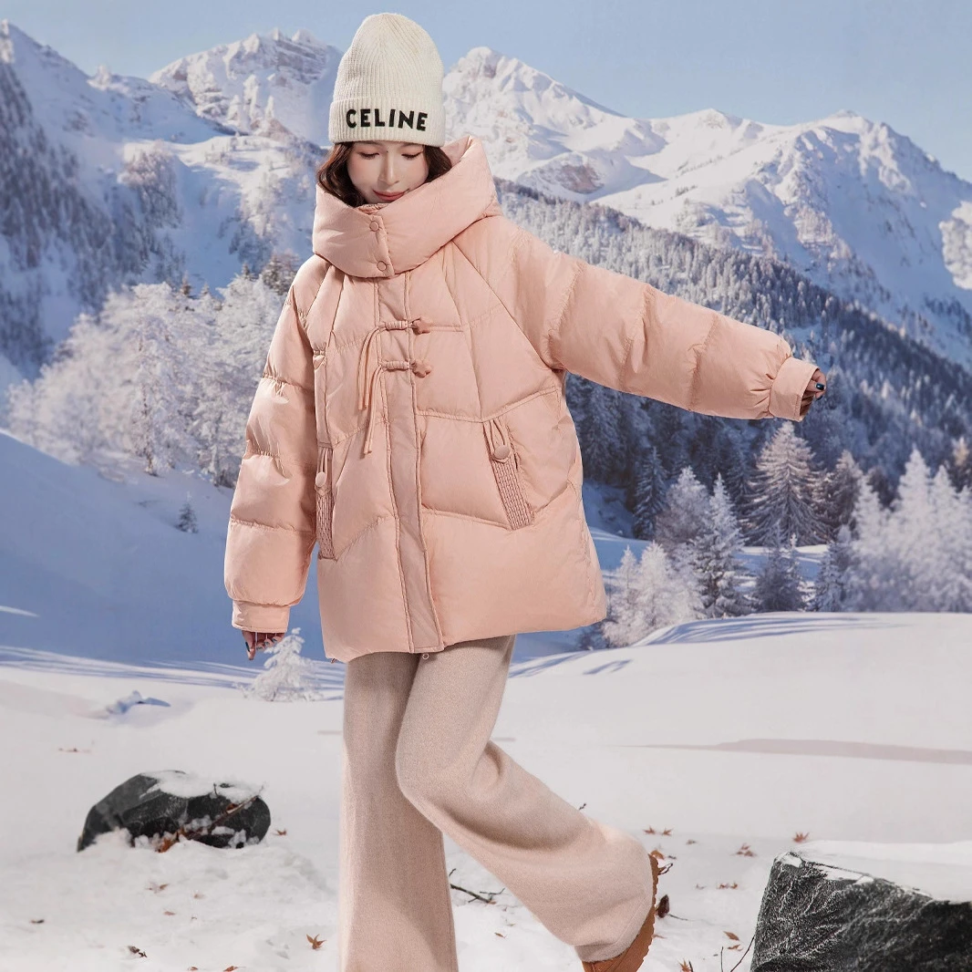 新国标90白鸭绒加肥加大码胖mm200斤中长款收腰显瘦羽绒服女