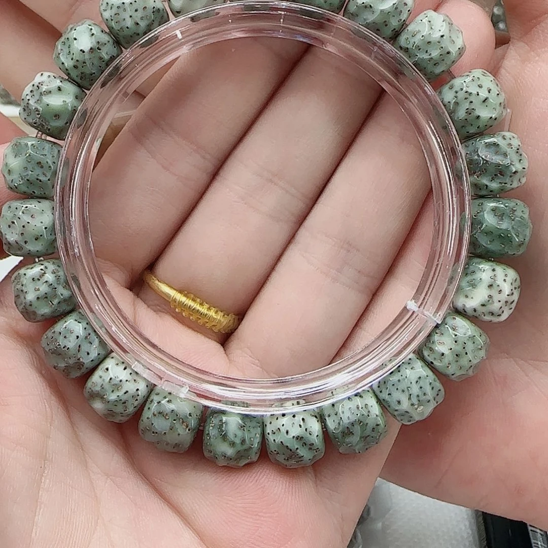 星月菩提手串8卓越绿星月菩提1.0无相单圈