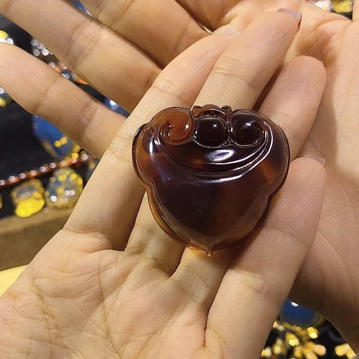 蓝珀未镶嵌珠宝奇石墨西哥红蓝如意