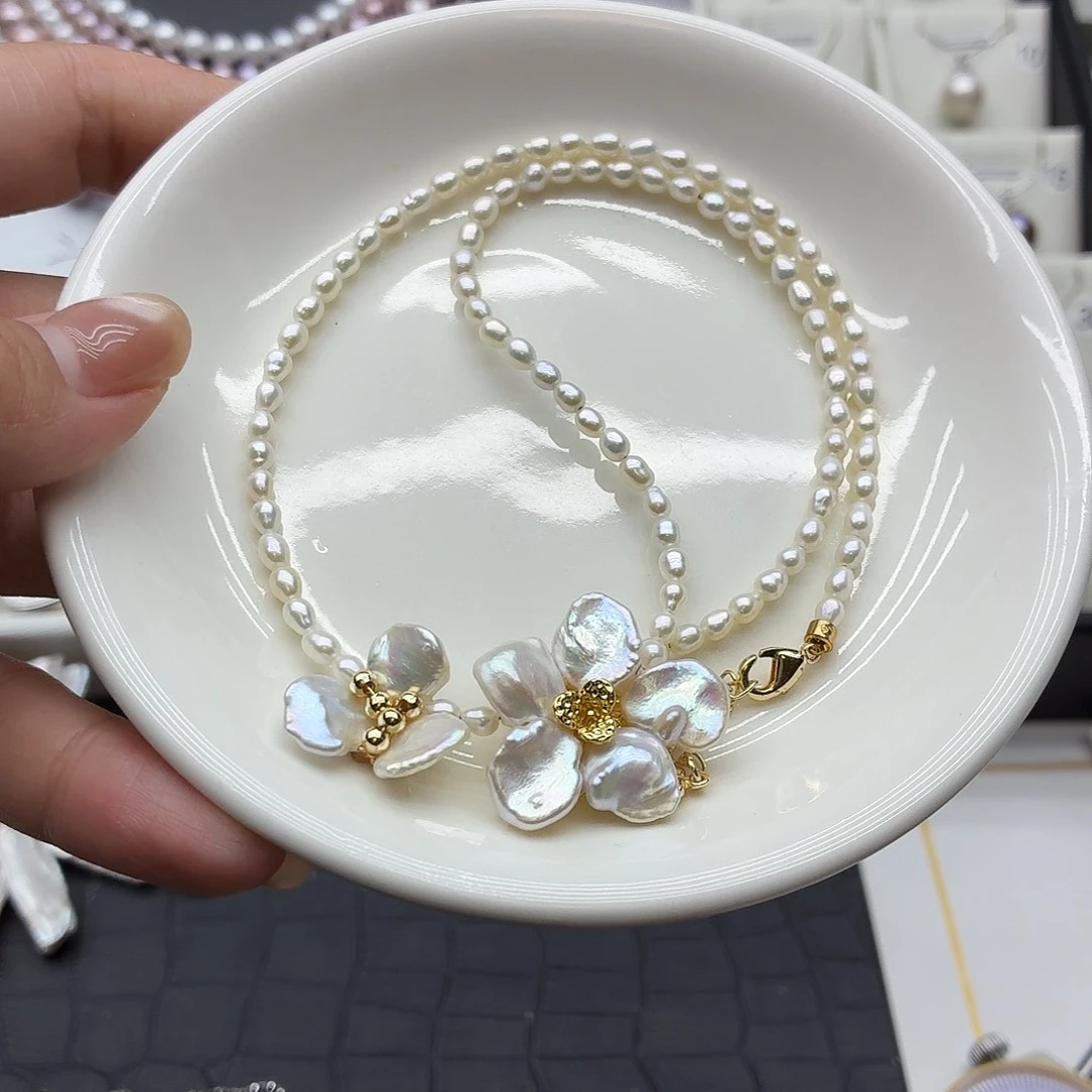 无非金属珍珠项链