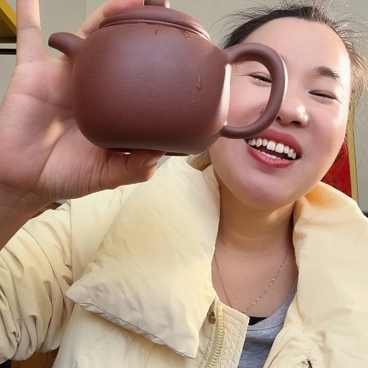 如***梦茶壶紫砂紫泥大匏尊300cc