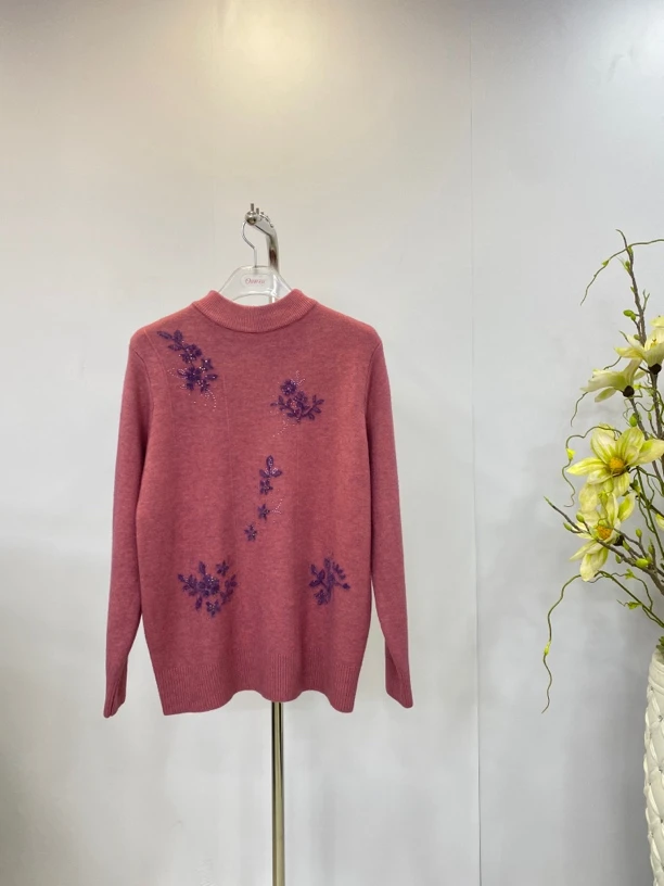 欧美姿2024年秋冬寸领套头毛衫