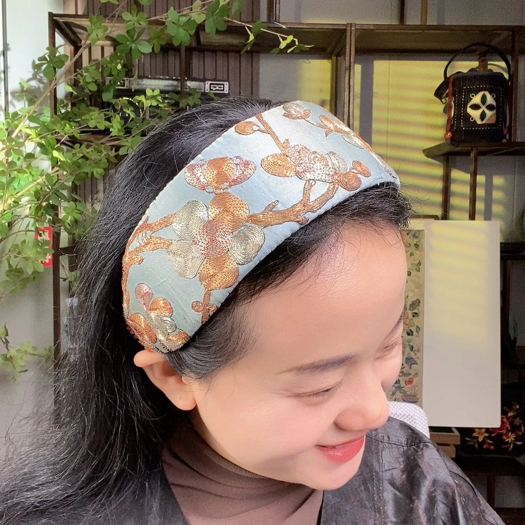 织绣老绣手工刺绣发箍