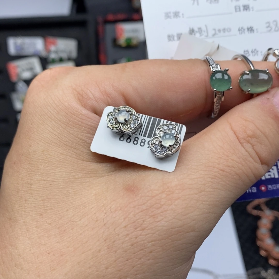 翡翠银S925镶嵌戒指