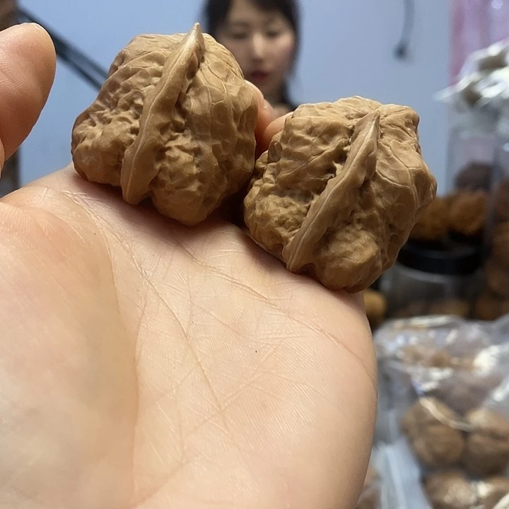 文玩核桃把件35一帆风顺蛤蟆头红皮
