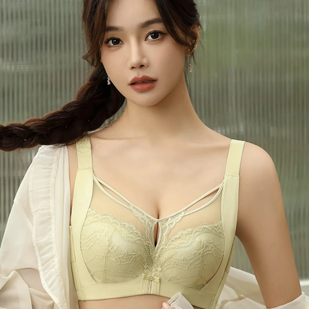 调整型聚拢大胸显小内衣收副乳防外扩下垂全罩杯软钢圈女士文胸罩