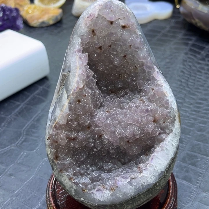 p***m水晶珠宝半成品未镶嵌高货紫牙软