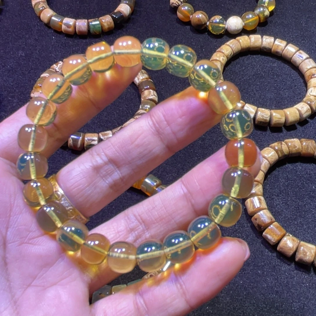 琥珀未镶嵌手串蓝珀10