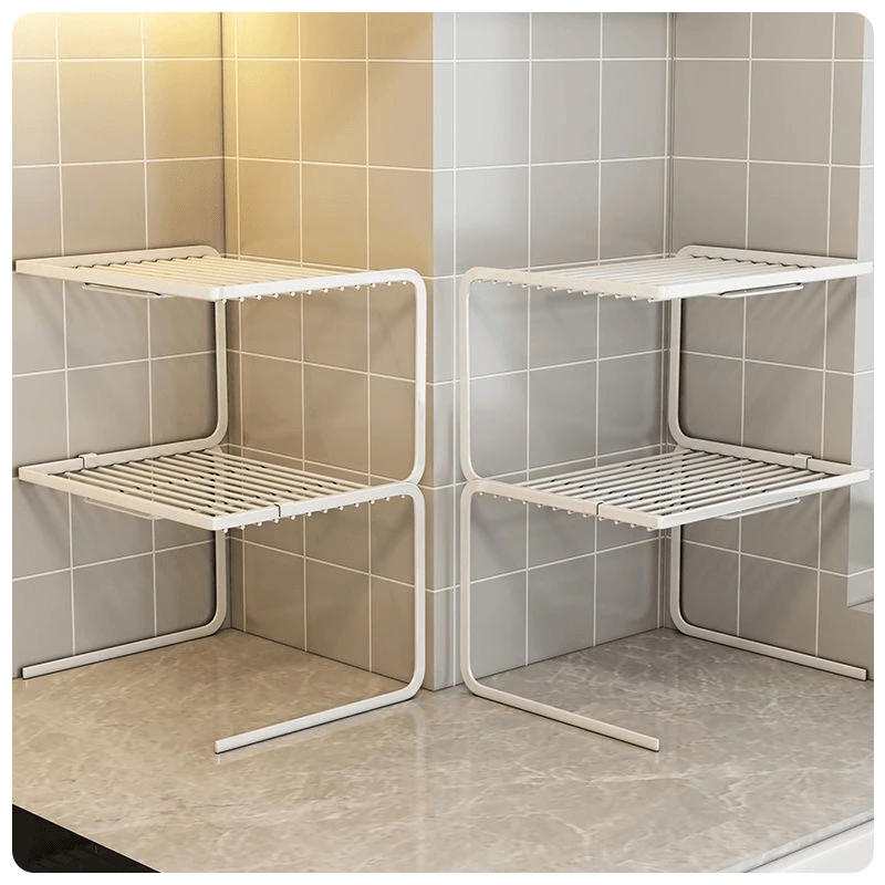 厨房桌面分层架台面置物架子锅架神器橱柜锅具柜子收纳架多层隔板