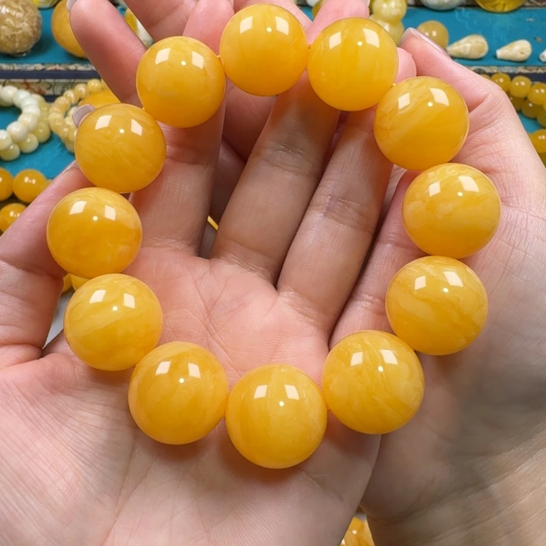 手链琥珀未镶嵌同料