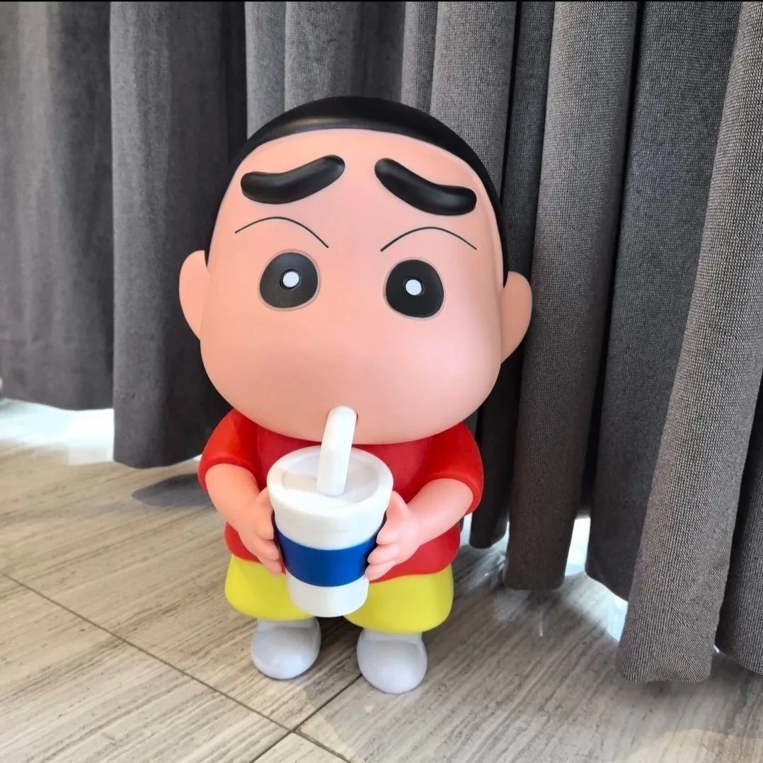 新款奶茶小新蜡笔小新 摆件大号手办发光版拍拍灯彩盒装礼物客厅