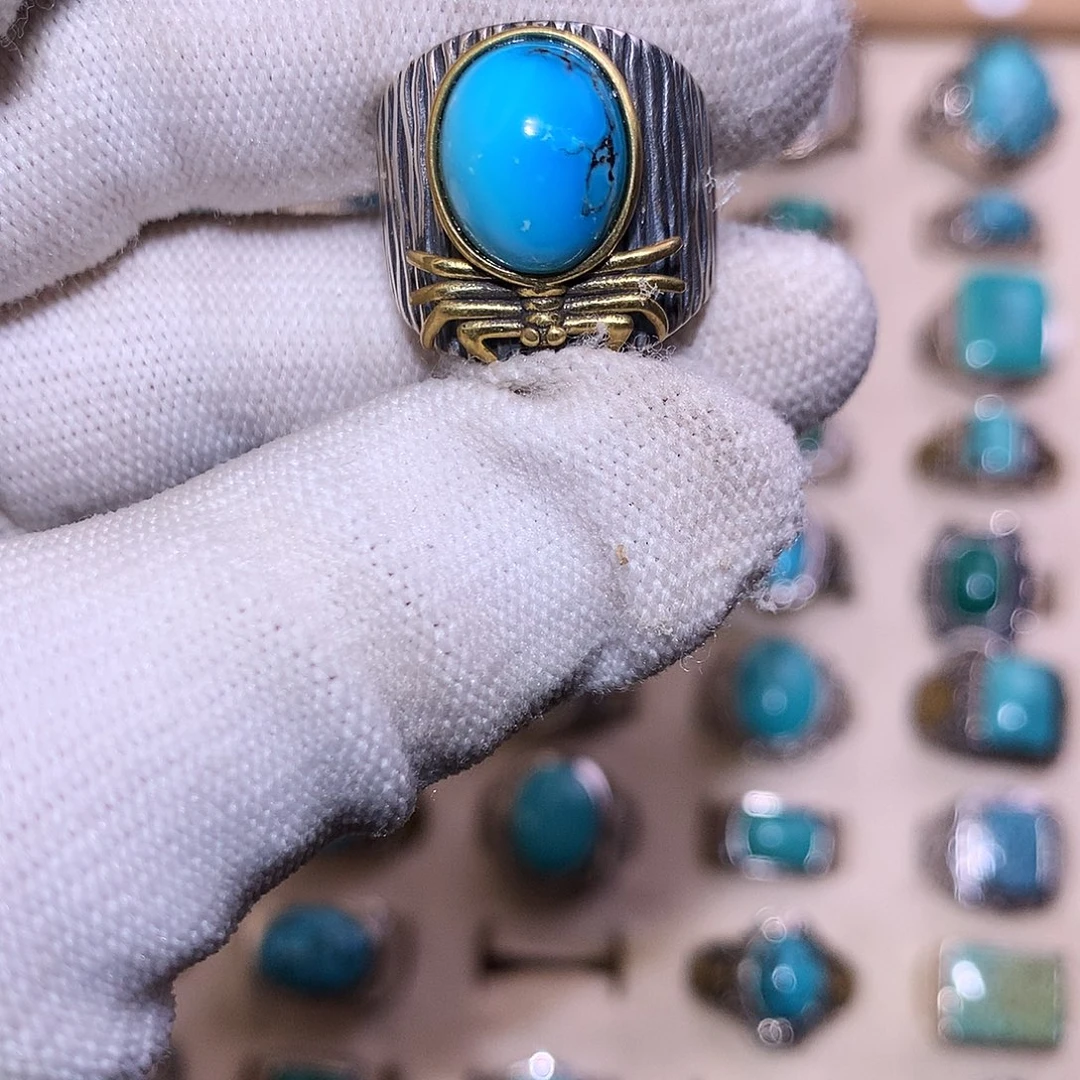 绿松石银S925镶嵌颈饰