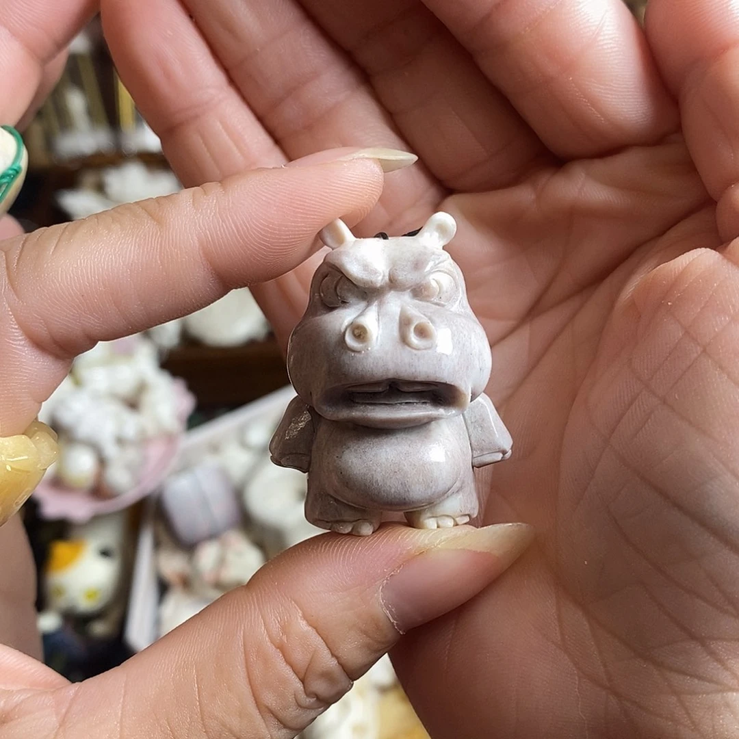 鹿骨把件20号愤怒河马