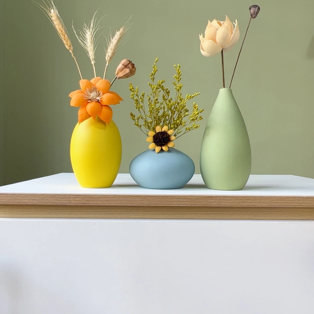 陶瓷花瓶陶瓷花瓶带花高度20-30厘米左右