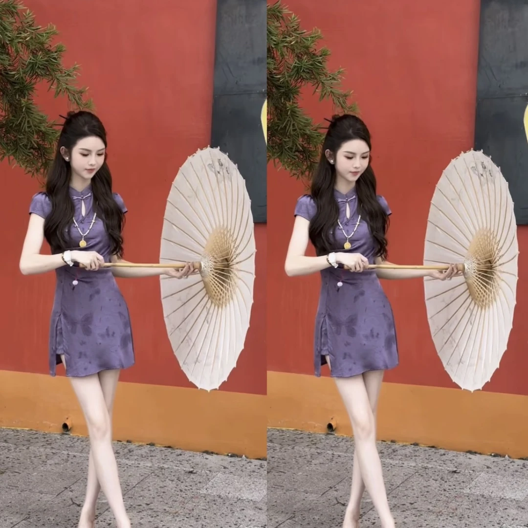 （浮生若梦）2025新款国风气质修身高级感温柔连衣裙套装