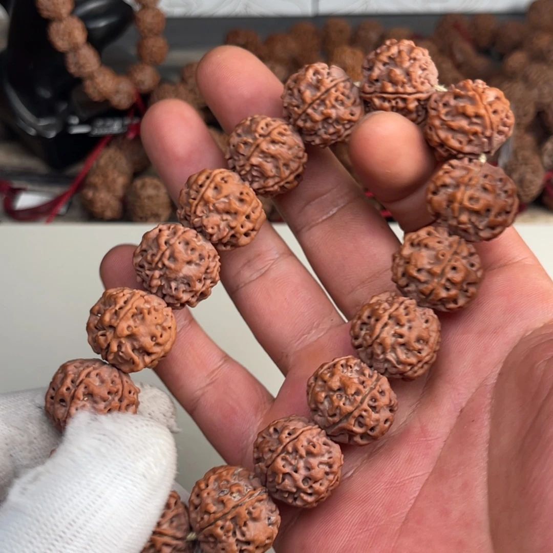 金***9金刚菩提吊坠687粉红皮老籽柴纹