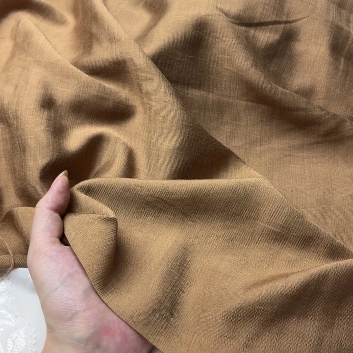 混纺棉卡其色2米。