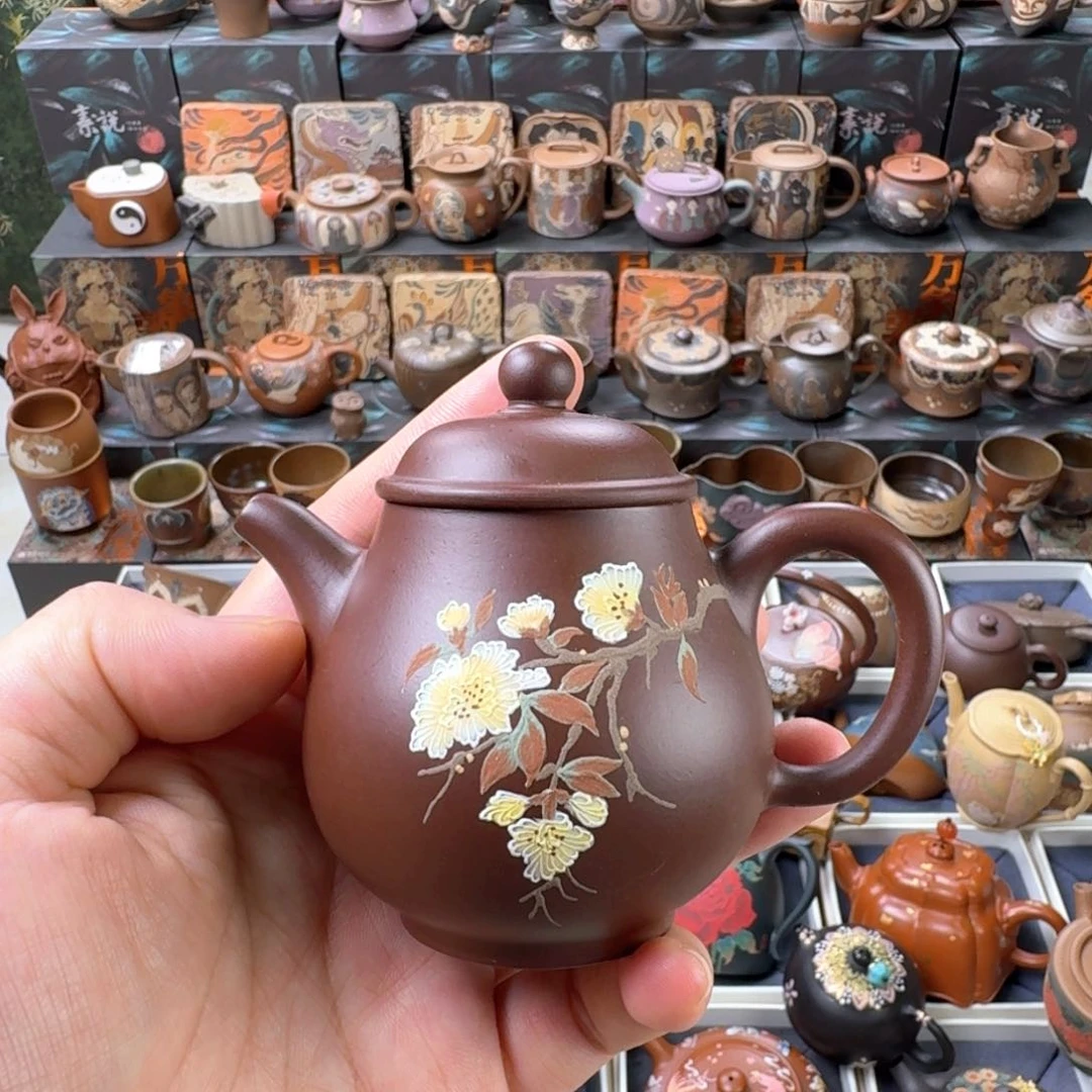茶壶紫砂120cc原矿精工半手