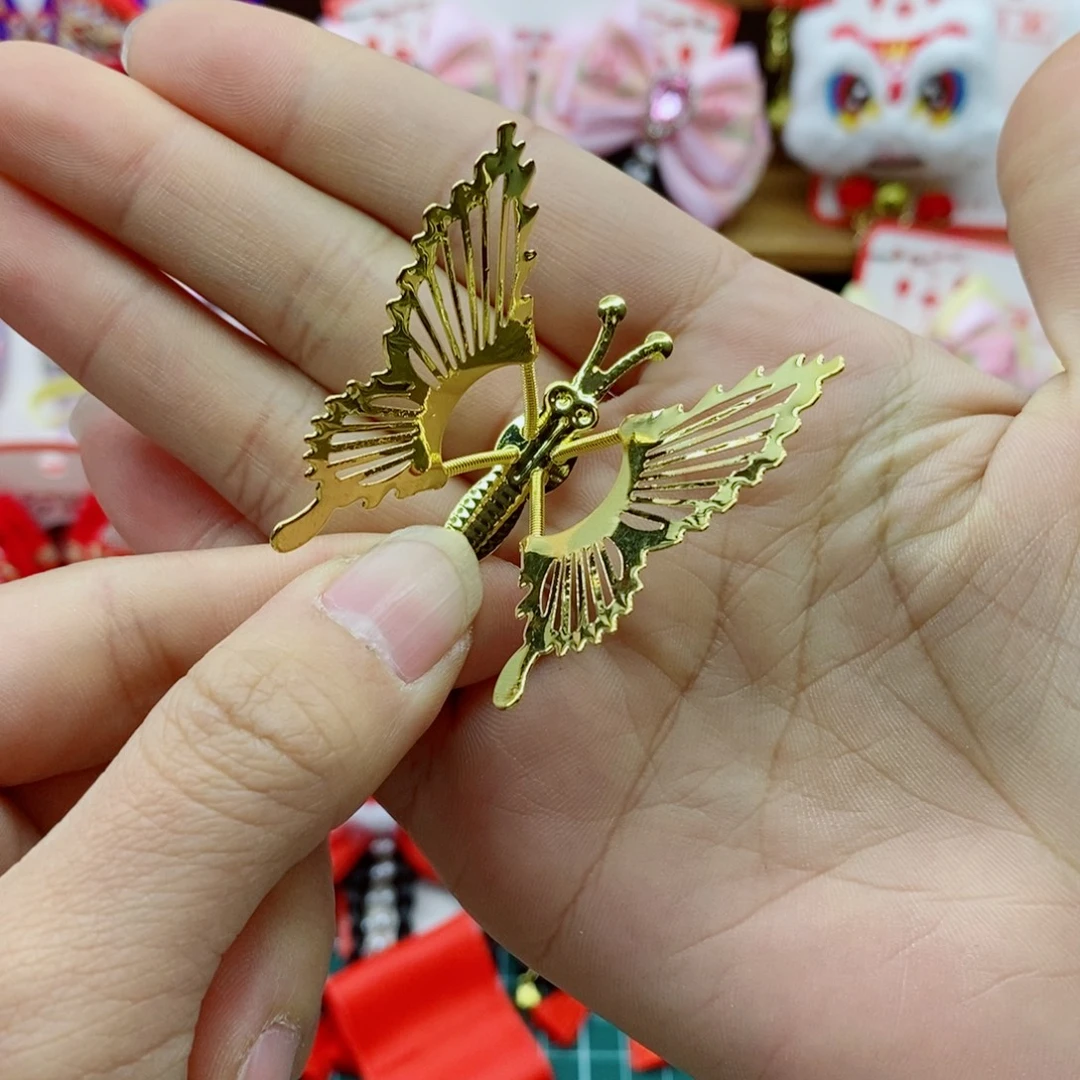 灵动蝴蝶金色不带夹子 50个