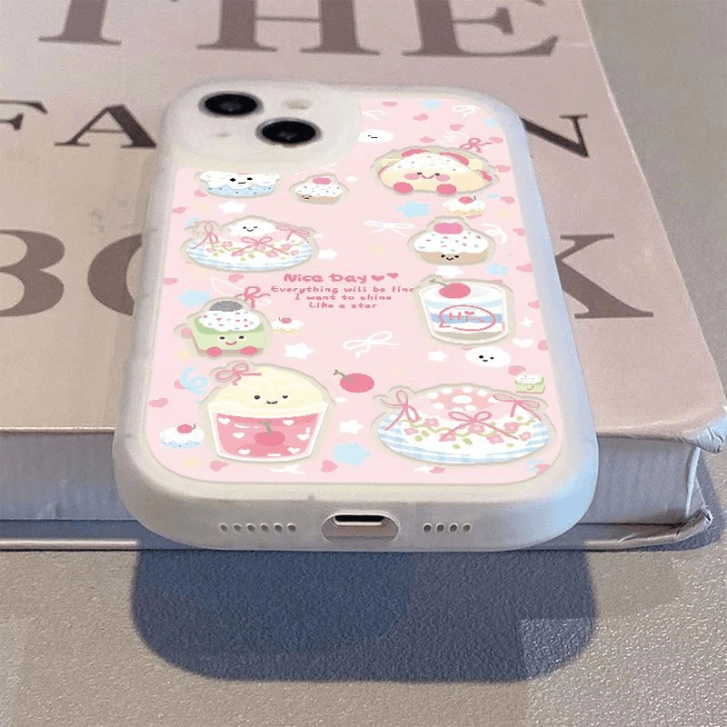 开心甜品日适用苹果15promax16iphone13手机壳14xr12可爱11手机套