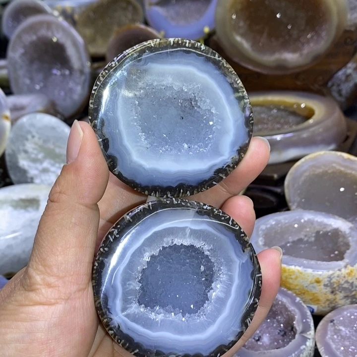 未镶嵌珠宝半成品水晶蓝晶盆
