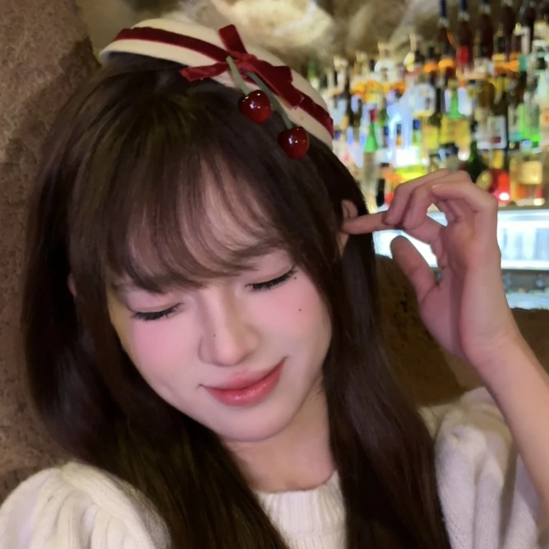 千金樱桃～赫本英伦风丝绒蝴蝶结小礼帽发夹少女学院风白色边夹