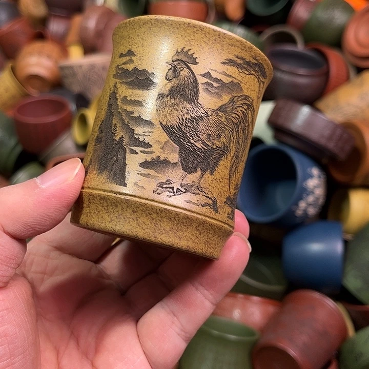 紫砂茶杯全手工紫砂主人杯